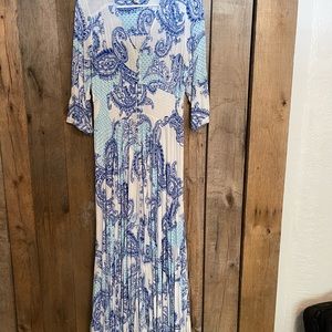 Jaase Australia Button 3/4 Sleeve Maxi Dress Large